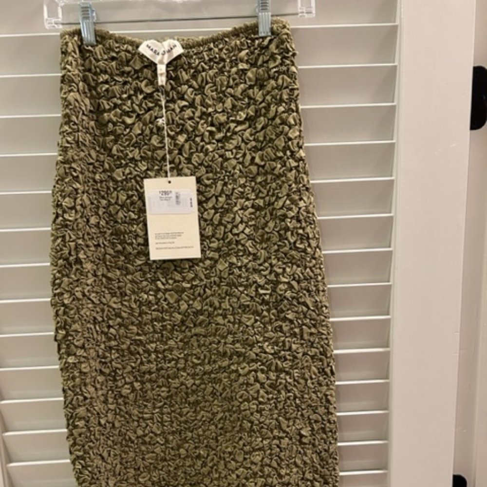 NWOT MARA HOFFMAN TAVI OLIVE FITTED PENCIL SKIRT